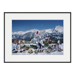 Slim Aarons斯利姆阿龙斯美国摄影师滑雪挂画高级轻奢餐厅装饰画