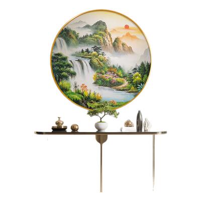 旭日东升玄关画入户圆形装