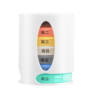 药盒7天大容量分装便携老年一周药物七天随身星期早中晚分药盒子