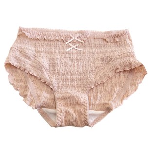 泡泡蕾丝棉质大码中底腰内裤女胖mm200斤柔软舒适大弹力胖次裤头