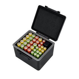 JJC 电池盒 5号 7号电池收纳盒多功能 18650 21700 AA/AAA 五号七号 电量检测器 通用电池存放盒子保护大容量