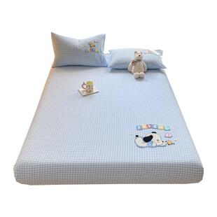 A类纯棉床笠单件100全棉床罩席梦思床垫保护套罩儿童卡通学生宿舍
