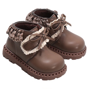 女童靴子2025新款秋冬儿童马丁靴女宝短靴秋季公主风走秀皮靴洋气