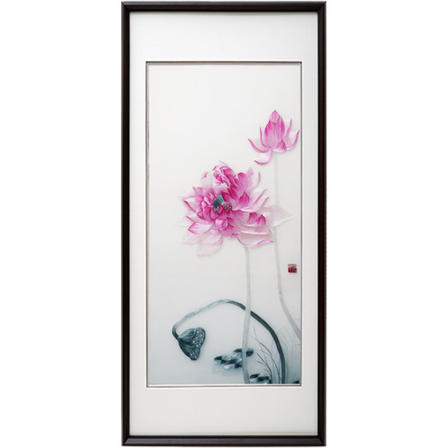 苏绣成品挂画客福字手工玄关刺绣现代新中式装饰画定制轻奢艺术品