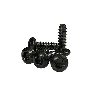 黑色圆头内梅花自攻螺丝钉镀黑锌平尾钉子盘头防盗螺钉M2小螺丝