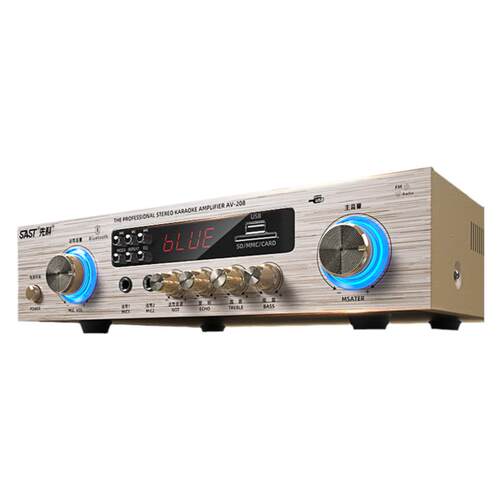 先科 AV-208功放机大功率专业放大器家用KTV蓝牙功放音响HIFI音质
