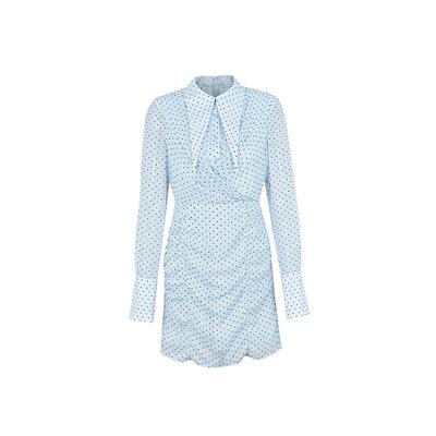 海盐尖领衬衫连衣裙短裙