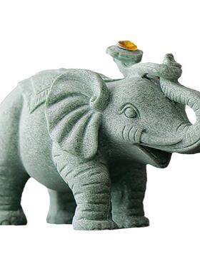 晨翔青砂石茶宠摆件精品可养造景