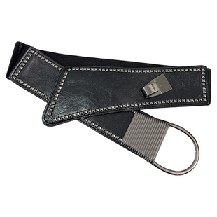 黑色腰封女士装饰复古时尚高级感松紧宽腰带女款外搭裙子大衣配饰