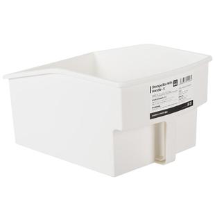 日本霜山厨房高处收纳盒带把手零食杂物置物盒塑料整理箱储物筐