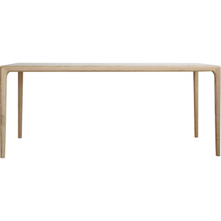 清木堂白蜡木长方形大板餐桌茶桌日式实木餐厅家用定制小户型饭桌