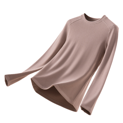 德绒打底衫女新款圆领百搭上衣