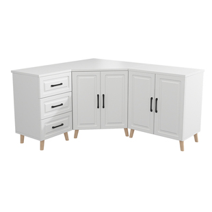 多功能组合转角柜家用简约储物柜靠墙电视柜客厅边柜弧形三角柜