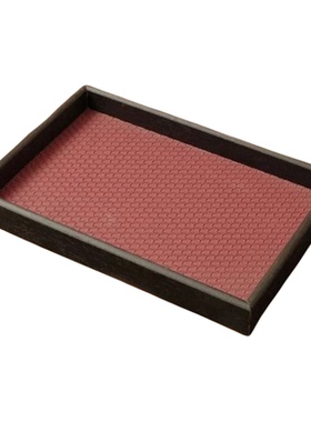 复古轻奢皮革玄关钥匙收纳盒玄关