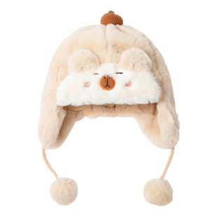 婴儿帽子冬男宝宝小月龄幼儿保暖护耳帽一岁儿童女宝外出冬季加厚