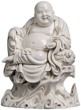 陶瓷如意开怀弥勒佛送礼礼品佛像