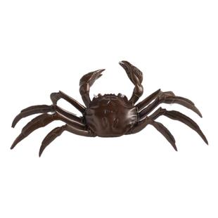 黄铜螃蟹茶宠摆件毛蟹横财将军家居办公室桌面装饰品摆设高档礼品