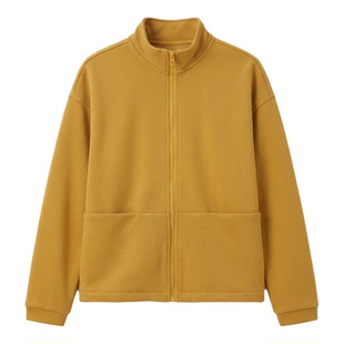 柒量一裁小个子姜黄色加绒棉服休闲女今年流行女装小棉袄4343
