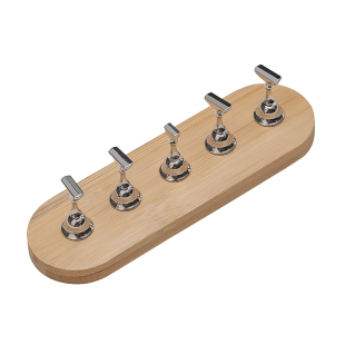 美甲练习底座原木极简风甲托粘土金属指托甲片托穿戴甲工具制作