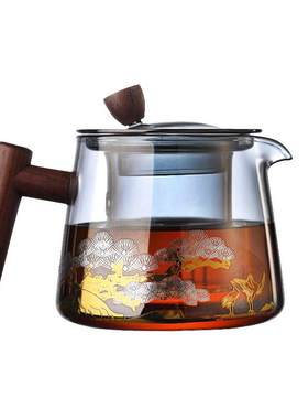 梵师烟灰耐高温木把茶壶新品促销