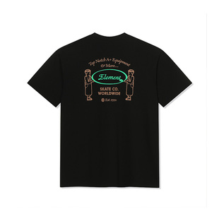 美国ELEMENT滑板街风短袖男女T恤美式复古纯棉夏运动圆领印花宽松