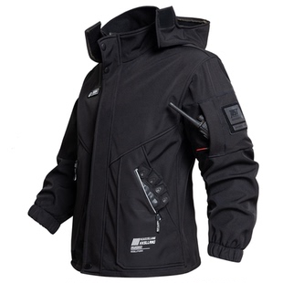 工作服男装冬装棉袄厚款套装外套劳保服加厚上衣防水冲锋衣加绒裤