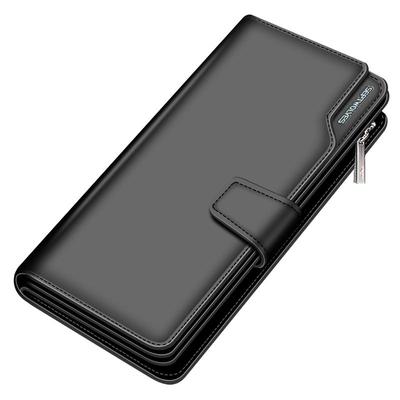 七匹狼大牌男士长款休闲纯皮手包