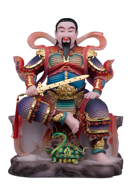 汉白玉玄天上帝真武大帝神像