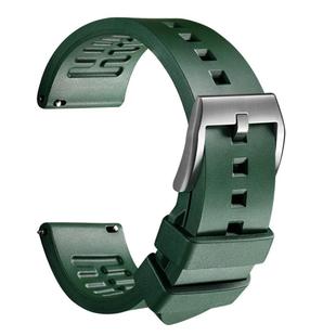 快拆表带氟橡胶20mm22mm男士代用劳力士万国浪琴康卡斯欧米茄表链