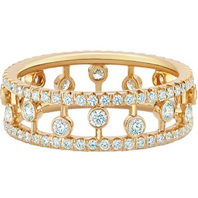 戴比尔斯dewdrop黄金戒指