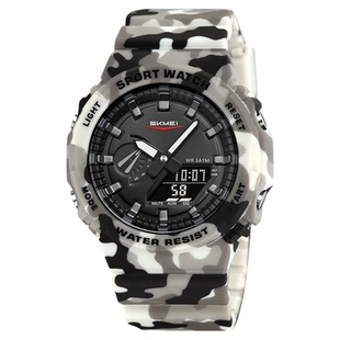 SKMEI时刻美多组闹铃电子手表男女防水多功能学生潮流休闲手表