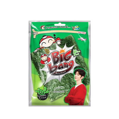 陈哲远包装TaoKaeNoi老板仔旗舰店泰国进口零食bigbang烤紫菜50G