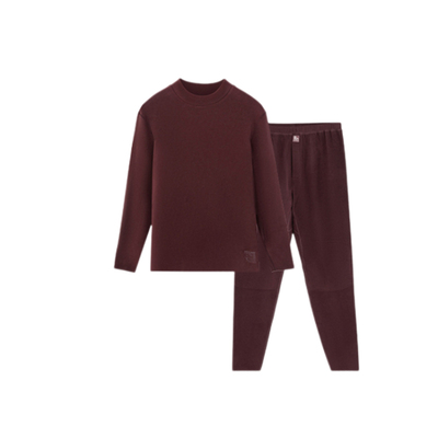 红豆居家暖阳羊毛绒发热内衣套装