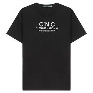 【品牌闪购】CNC男装夏季新款纯棉短袖T恤品牌logo印花休闲半袖