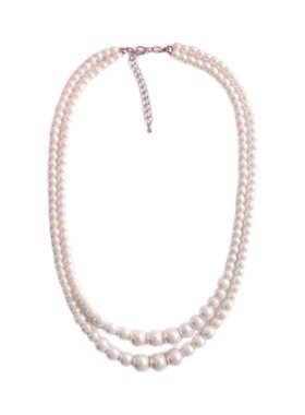 复古配旗袍珍珠项链双层锁骨链