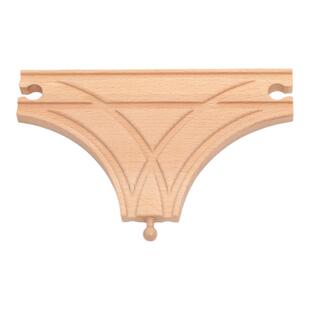 勒酷散轨榉木木制积木木质火车轨道配件DIY拼装玩具套装兼容brio