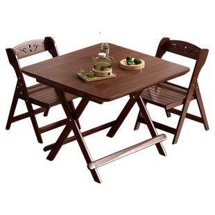 可折叠餐桌家用小方桌吃饭桌子简易新型多功能正方形小户型出租房