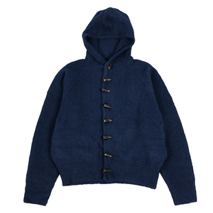 SoleMass牛角扣连帽开衫毛衣 软糯舒适 男女保暖羊毛混纺上衣秋冬