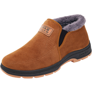 老北京棉鞋男秋冬布鞋加绒加厚防滑老人老年爸爸保暖暖鞋男士鞋子