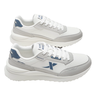 特步男鞋运动鞋男春季新款皮面防水跑步鞋官方正品潮流复古休闲鞋