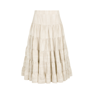 dorydory 复古大裙摆蛋糕裙女肌理感秋冬显瘦中长款 a 字半身裙