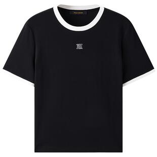 太平鸟女装年夏季款斯文撞边针织衫A1CNE2269