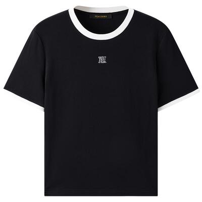 太平鸟女装年夏季款斯文撞边针织衫A1CNE2269