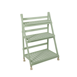 绿植置物架多肉花架子阳台多层落地式实木植物摆放架移动花架带轮