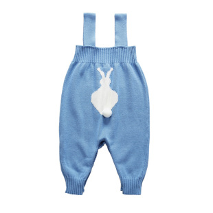 秋冬举重裤婴儿加绒外穿6一12月加厚分体裤子棉质1一岁宝宝背带裤