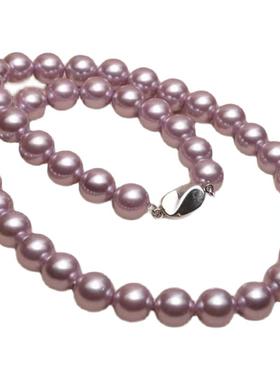 正圆天然母贝珍珠项链气质女