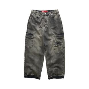 现货 PIET X OAKLEY DISTRESSED DENIM 联名做旧破坏工装牛仔裤