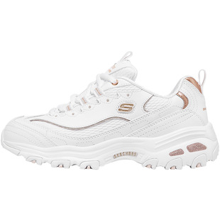 skechers斯凯奇女鞋老爹鞋厚底增高小白鞋女款冬季白色休闲运动鞋