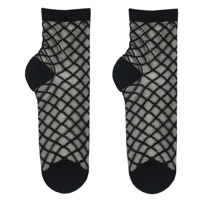 渔网短袜透明透气性感女士春夏