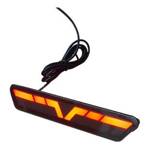 奥迪宝马大众后唇T型领航灯扰流板防追尾灯改装后包围流光爆闪灯